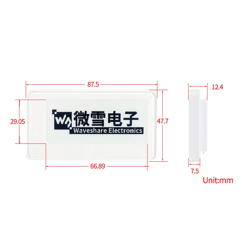 Display Epaper 2.9 - RISE Waveshare 2.9 Inch Wireless NFC-Powered