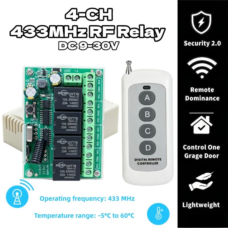 433Mhz Receiver Module - Universal Wireless Remote Control Switch DC