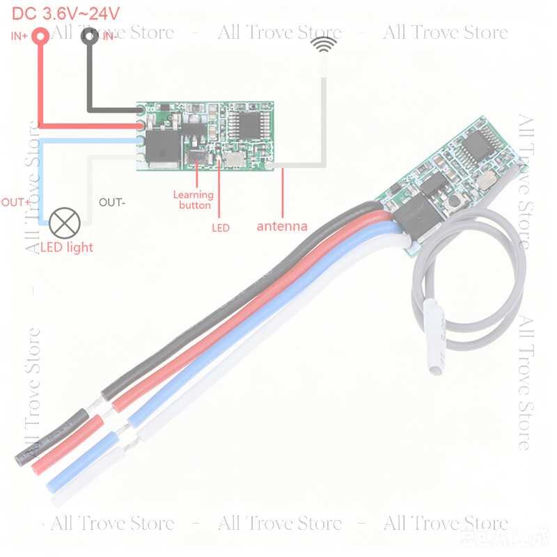433Mhz 1CH RF Relay Receiver W - 433Mhz Receiver Module ulasan dan harga