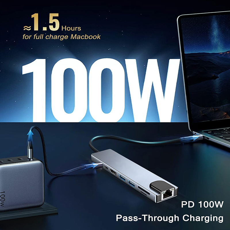 8 In 1 USB Type C Hub for MacB - Home Assistant Sd ulasan dan harga