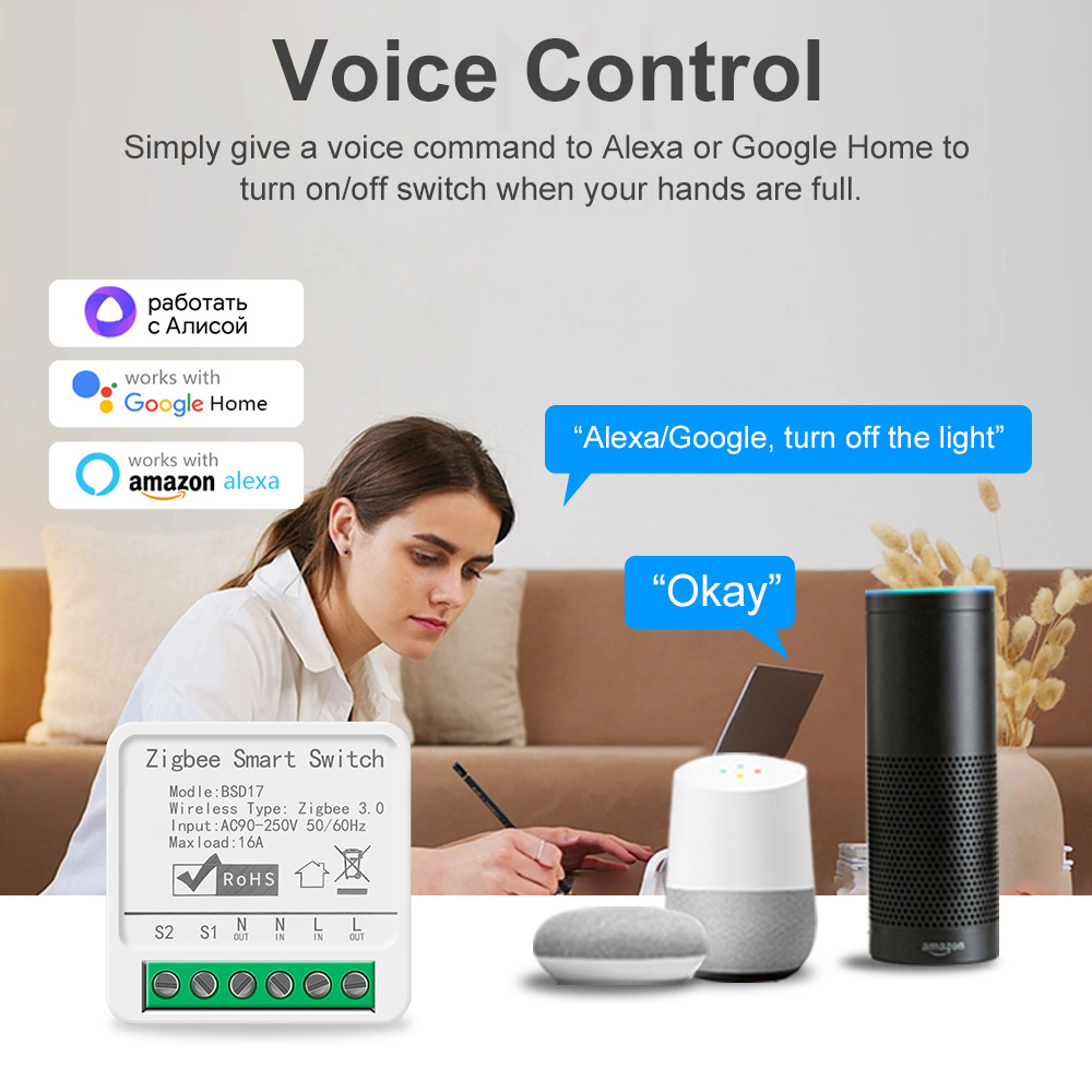 16A ZigBee3.0 Smart Light Swit - Smart Home Automation Diy ulasan dan harga