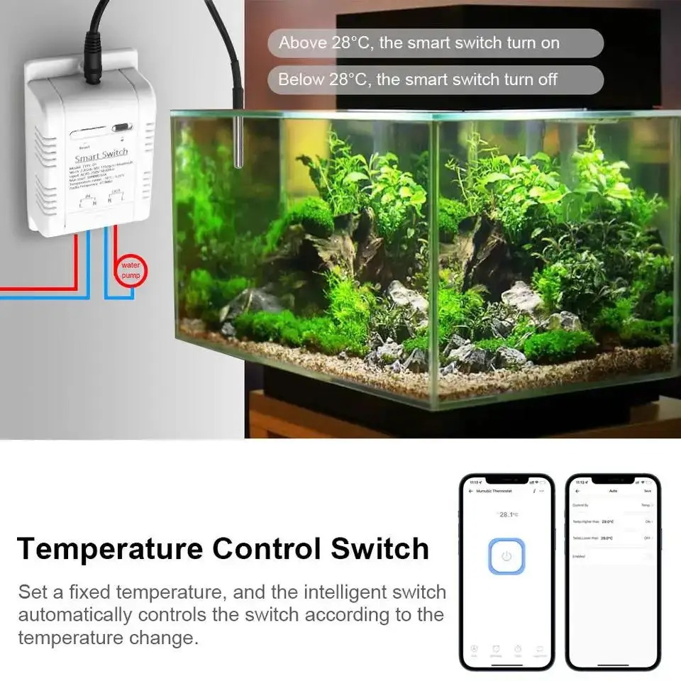 Tuya Wifi 16A/20A Smart Temper - Sonoff Basic Switch ulasan dan harga