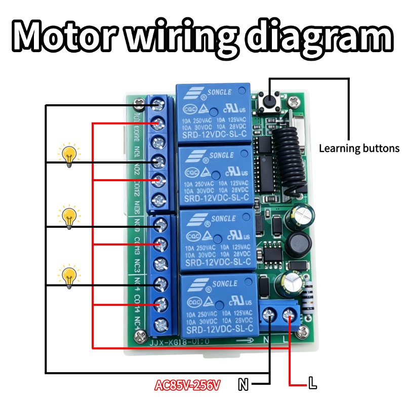 433 MHz AC 110V 220V 4CH RF Re - 433Mhz Receiver Module ulasan dan harga