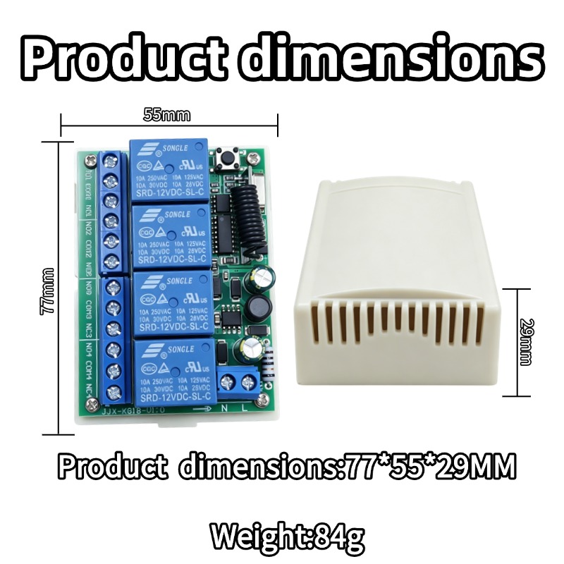 433 MHz AC 110V 220V 4CH RF Re - 433Mhz Receiver Module ulasan dan harga