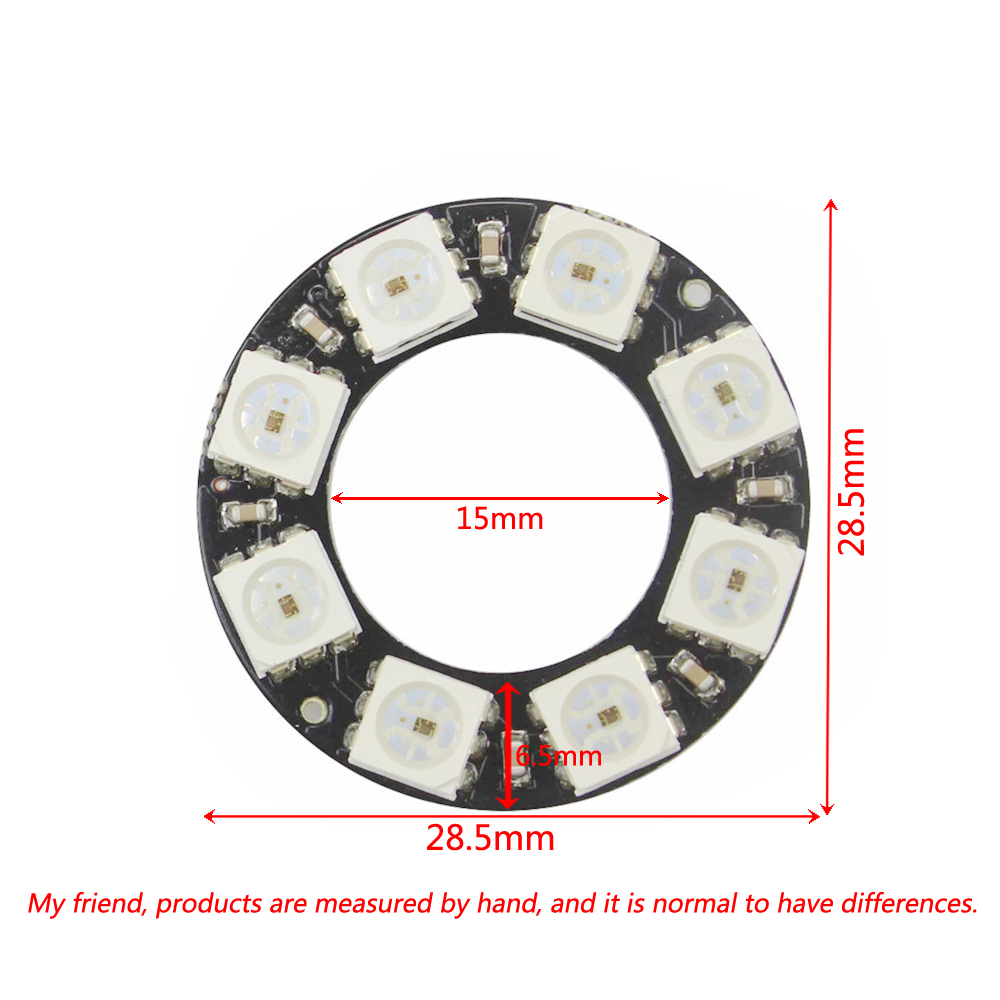 RGB LED Ring Light 8 Bits WS28 - Home Automation Diy Kit ulasan dan harga