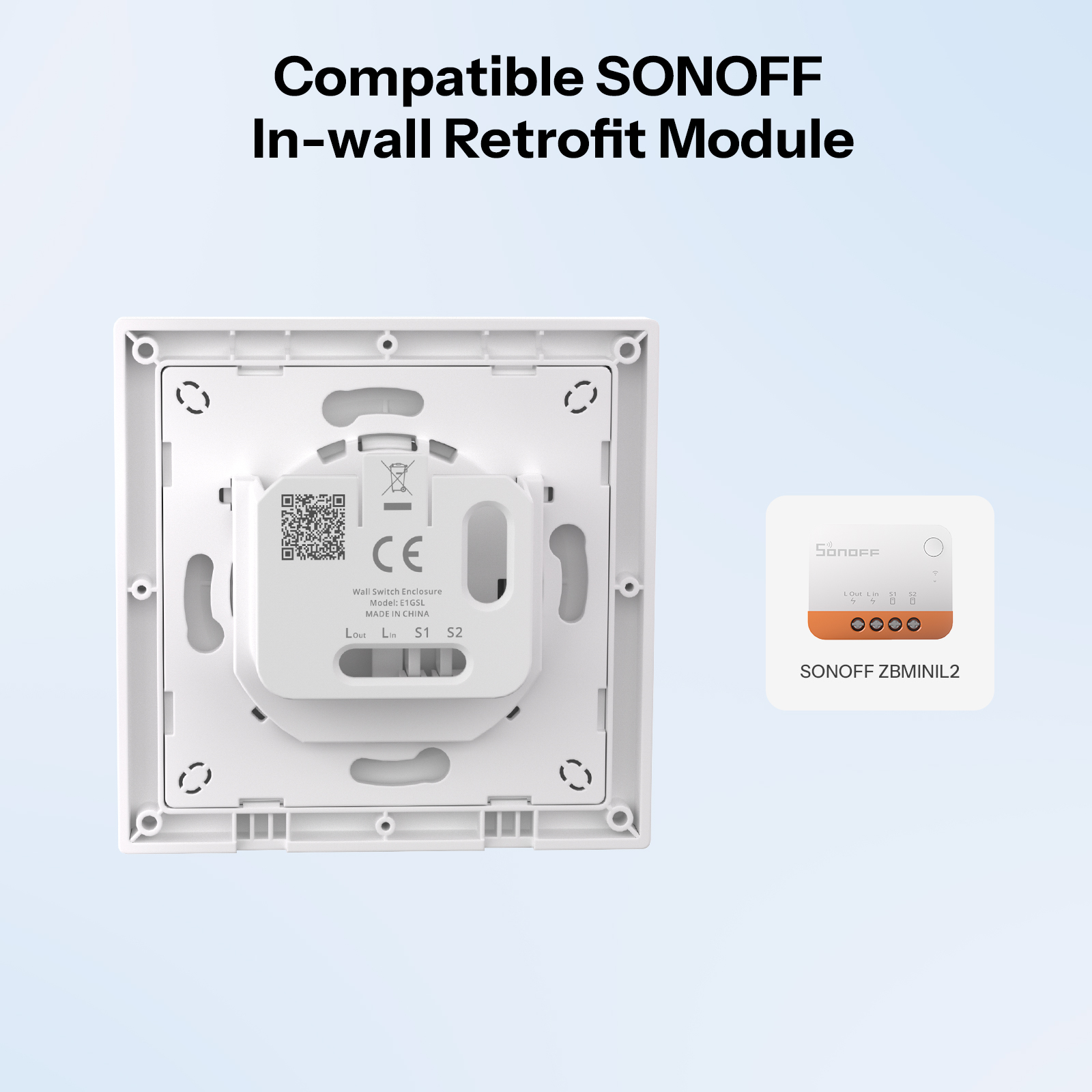 SONOFF E1GSL Wall Switch Enclo - Sonoff Basic Switch ulasan dan harga