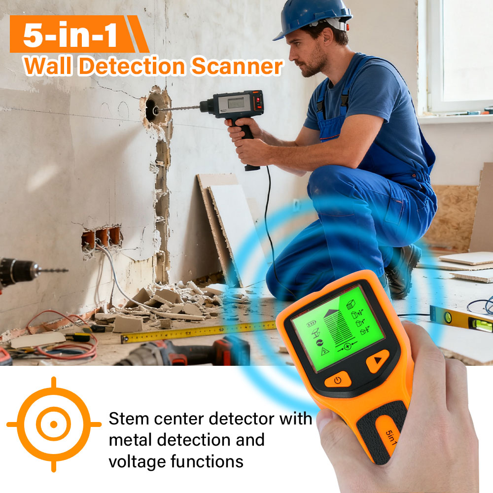 New 5-in-1 Wall Detector Handh - Water Leak Detector Wired ulasan dan harga