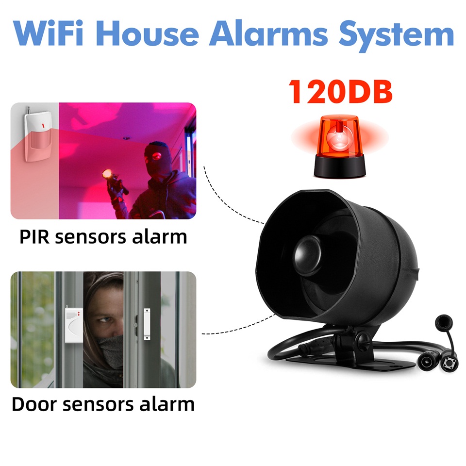 KERUI 120db Siren Alarm System - Smart Home Automation Diy ulasan dan harga