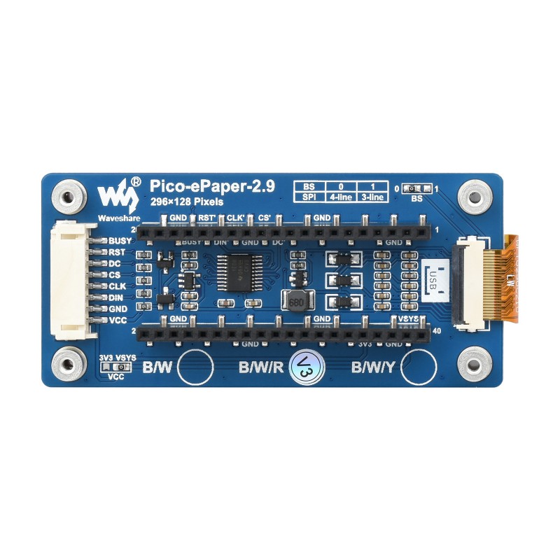 Waveshare Pico-ePaper-2.9-B,2. - Display Epaper 2.9 ulasan dan harga