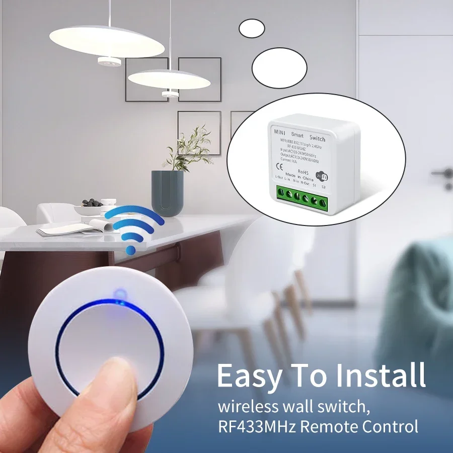 Tuya WiFi Smart Switch 16A RF4 - Sonoff Basic Switch ulasan dan harga