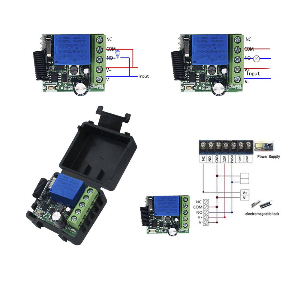 10A Relay Receiver Module DC 1 - 433Mhz Receiver Module ulasan dan harga