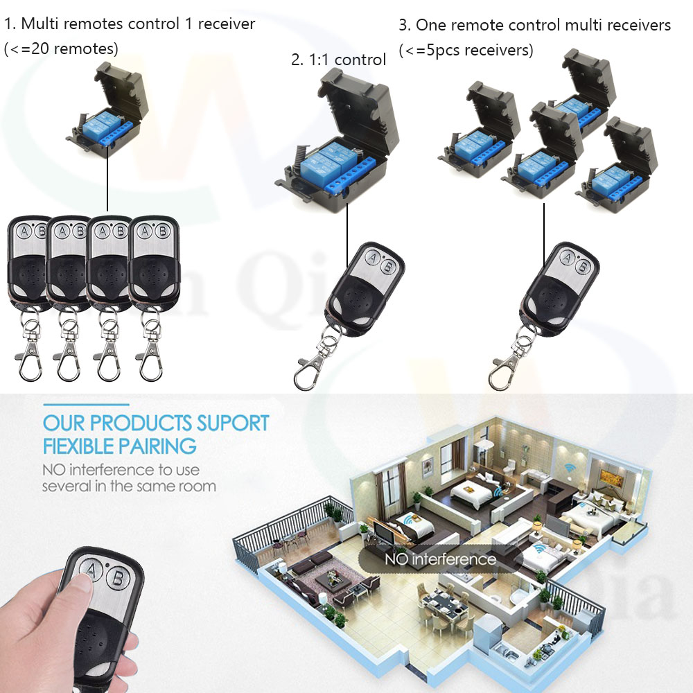 433MHz 12V Wireless Garage Doo - 433Mhz Receiver Module ulasan dan harga